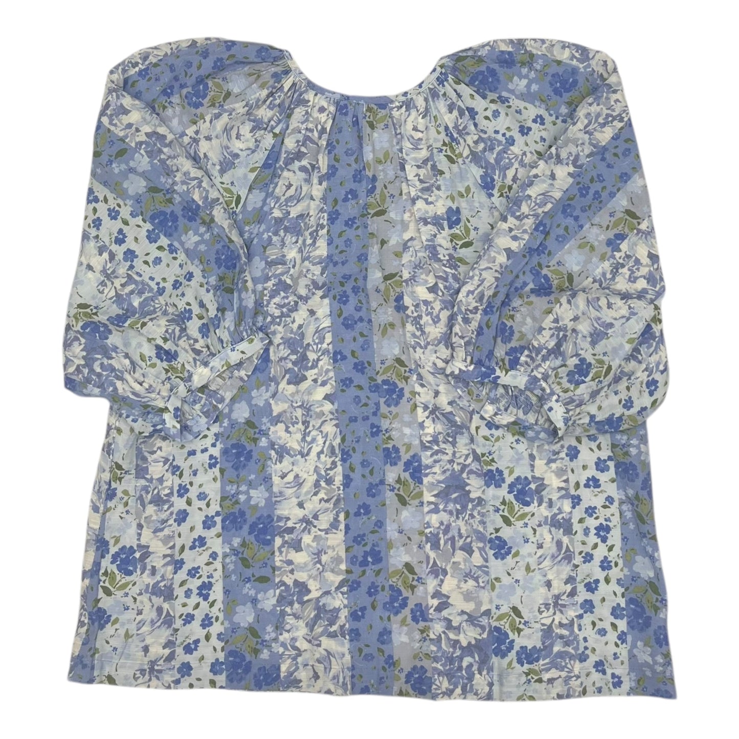 Blouse Ls By Lc Lauren Conrad In Blue, Size:L