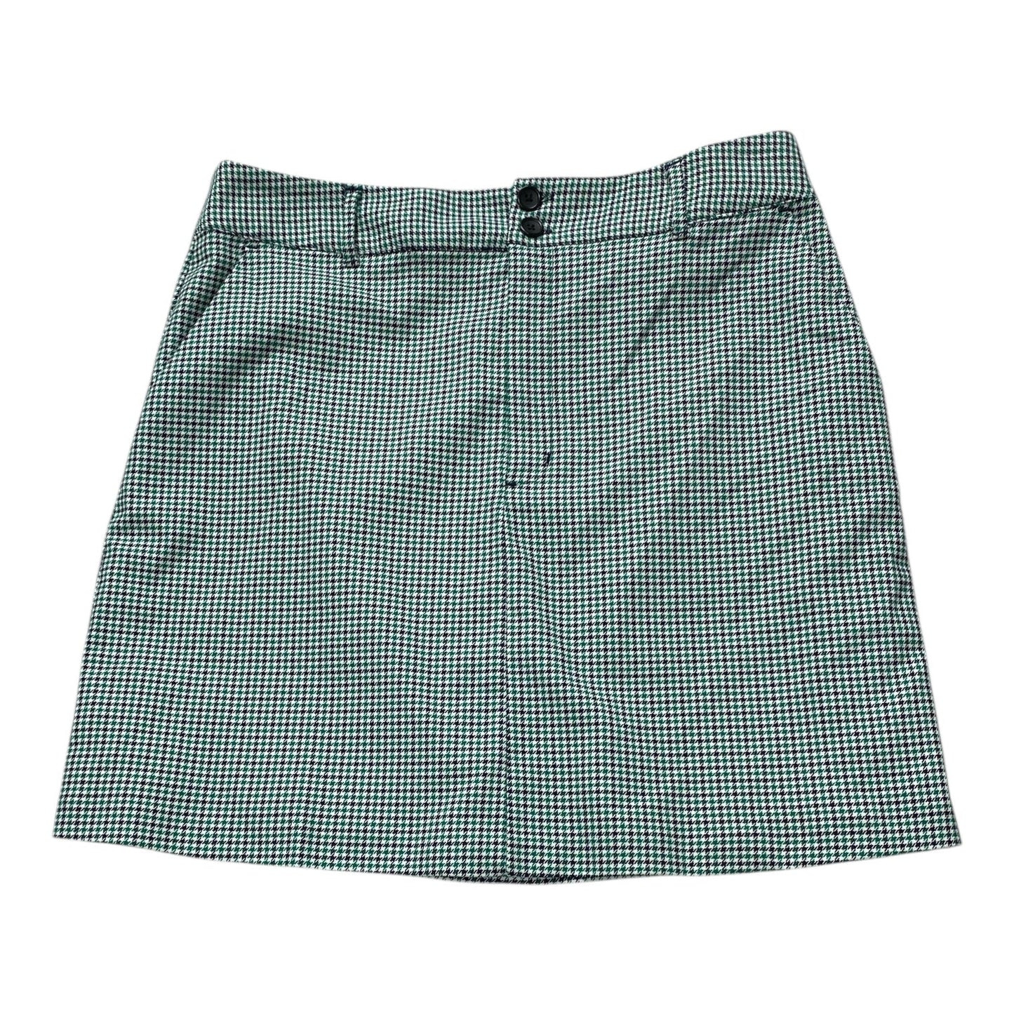 Skirt Midi By Banana Republic In Green & White, Size:12