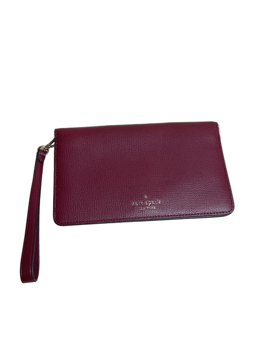Wristlet Designer By Kate Spade In Maroon, Size:Medium