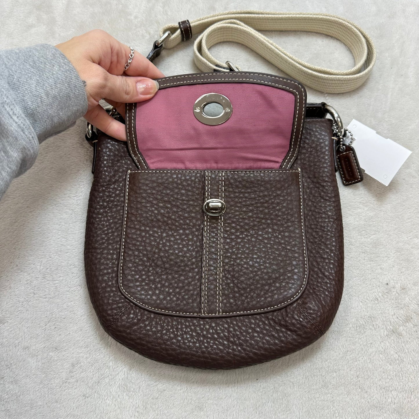 Crossbody Designer By Coach, Size: Small