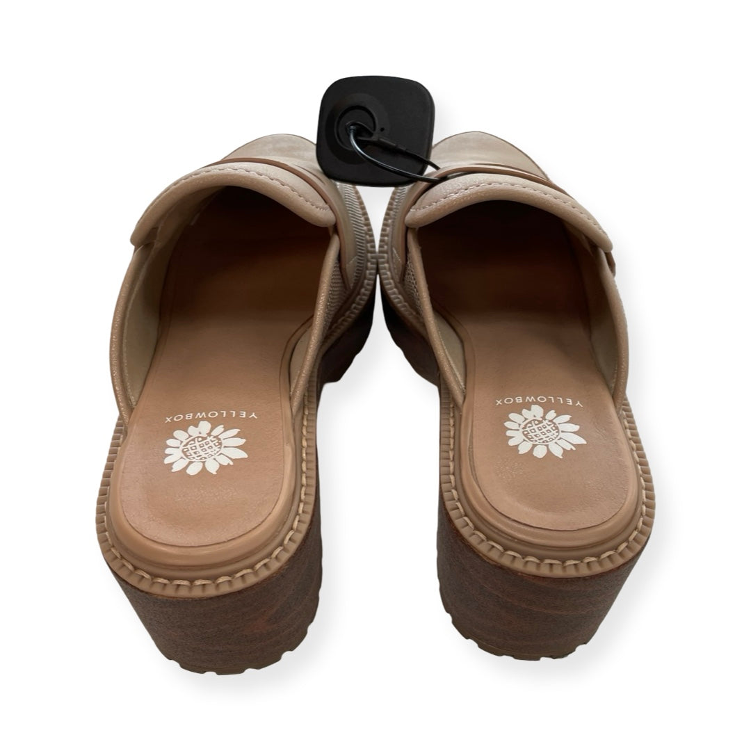 Shoes Heels Block By Yellow Box In Brown & Cream, Size:7