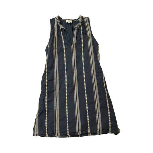 Dress Casual Midi By Evereve In Blue & White, Size:M