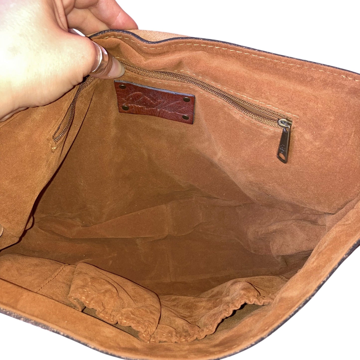 Crossbody Designer By Patricia Nash In Tan, Size:Large