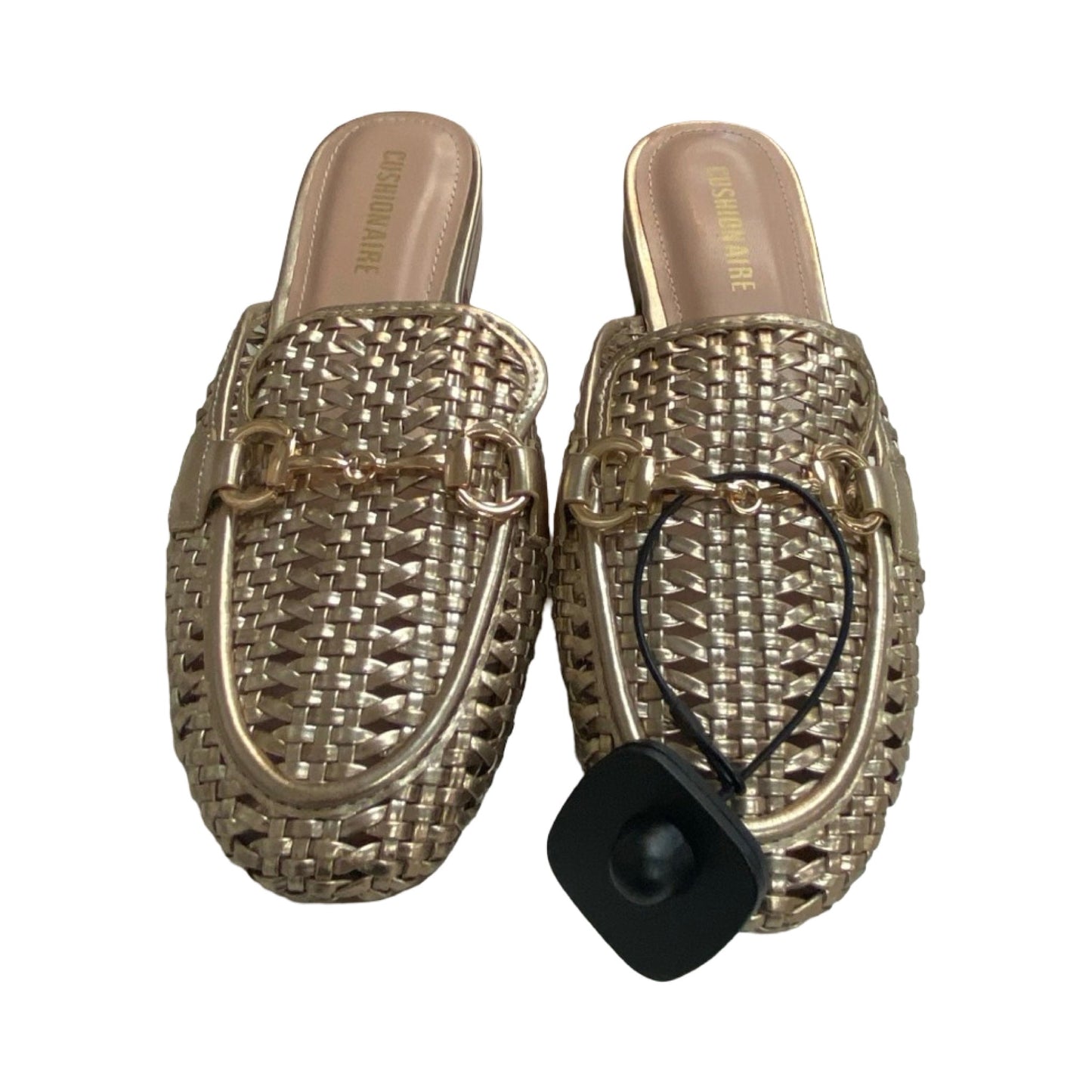 Sandals Flats By Cushionaire In Gold, Size:6.5