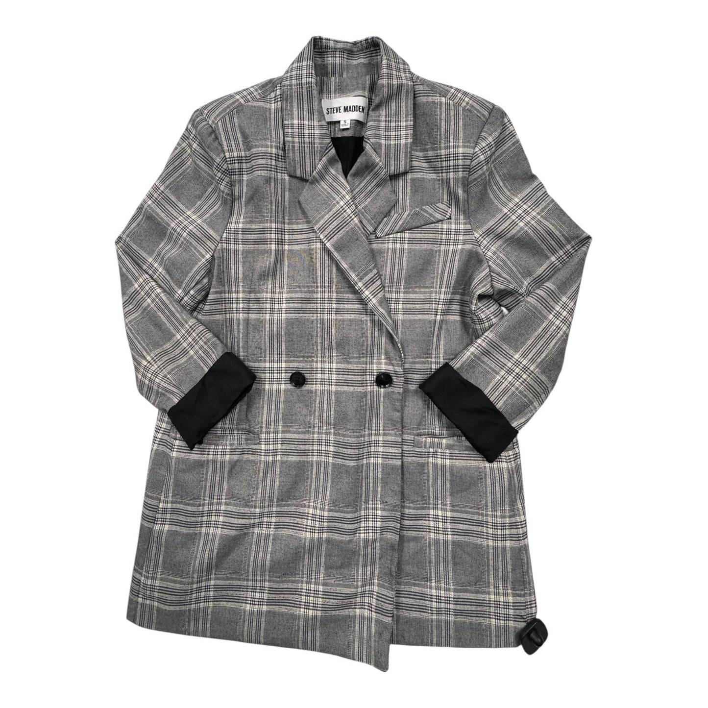 Blazer By Steve Madden In Plaid Pattern, Size:S