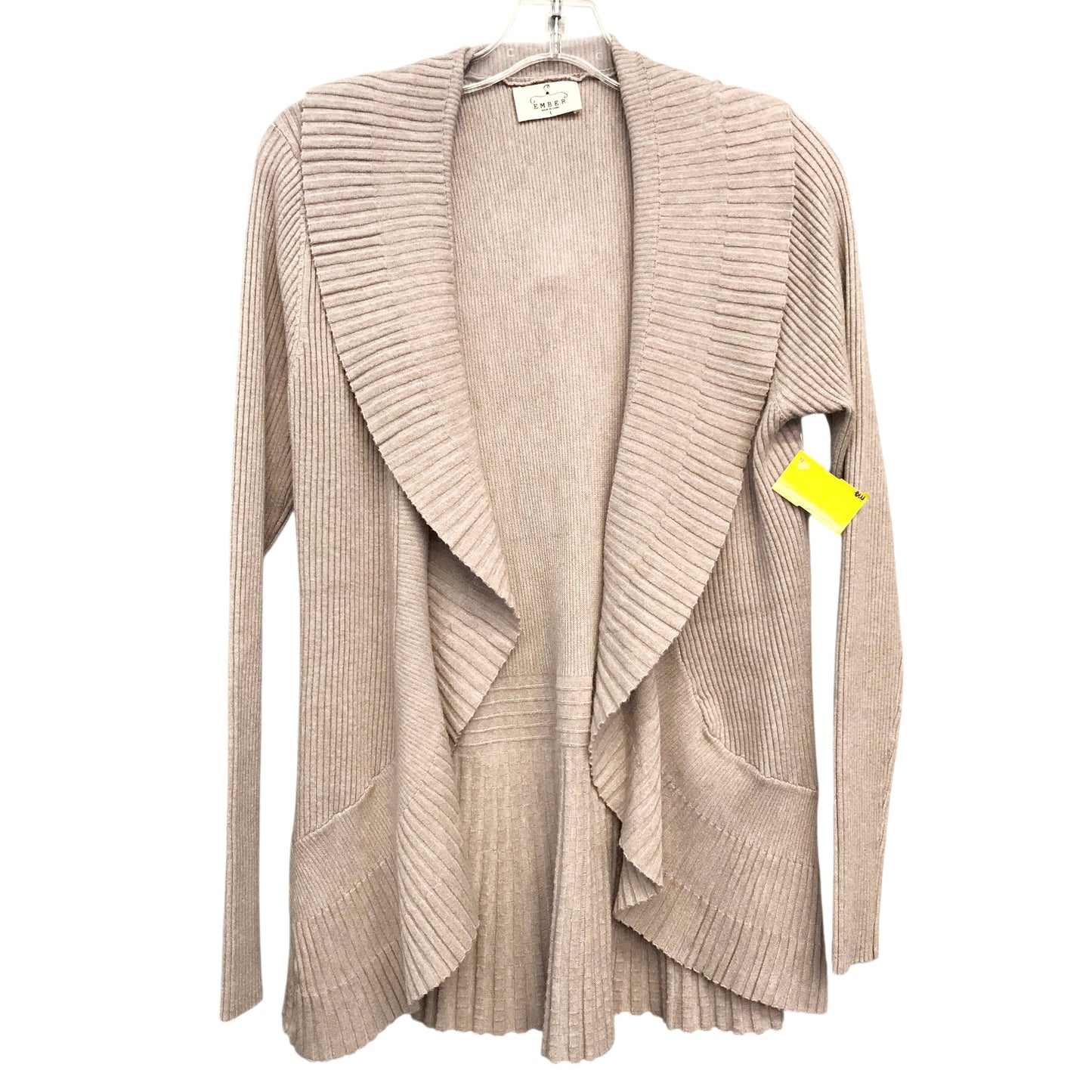 Sweater Cardigan By Ember In Beige, Size:L