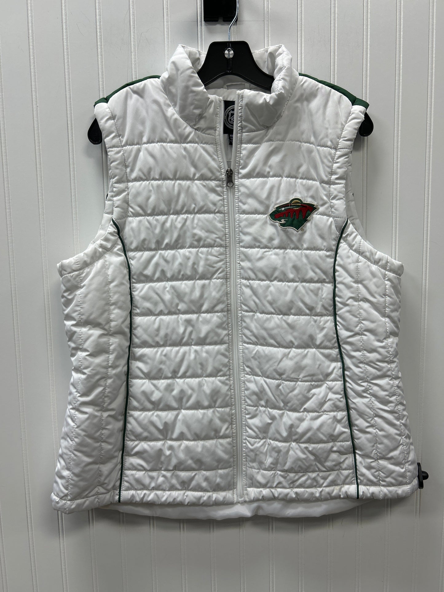 Vest Puffer & Quilted By Nhl In White, Size:Xxl