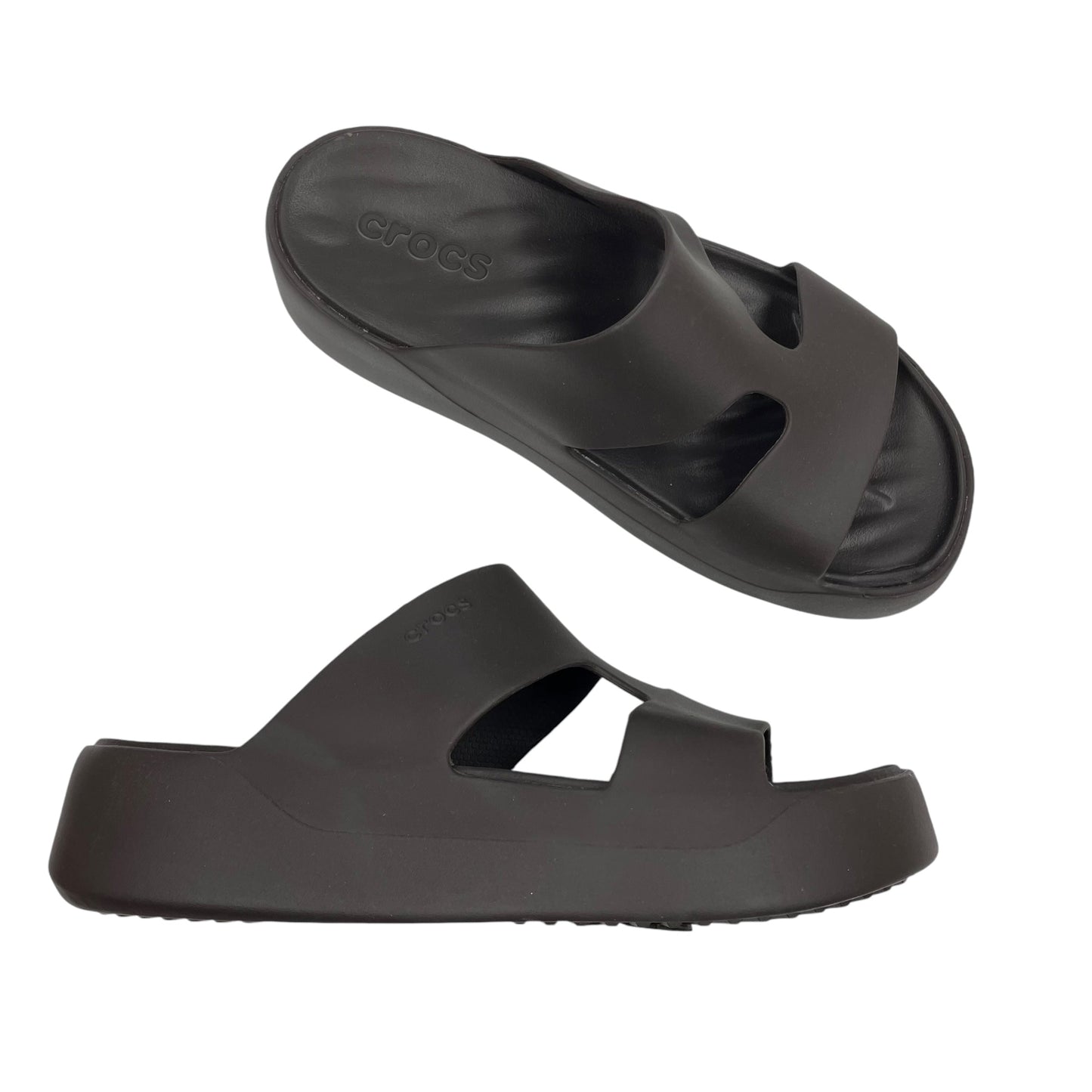 Sandals Flats By Crocs In Brown