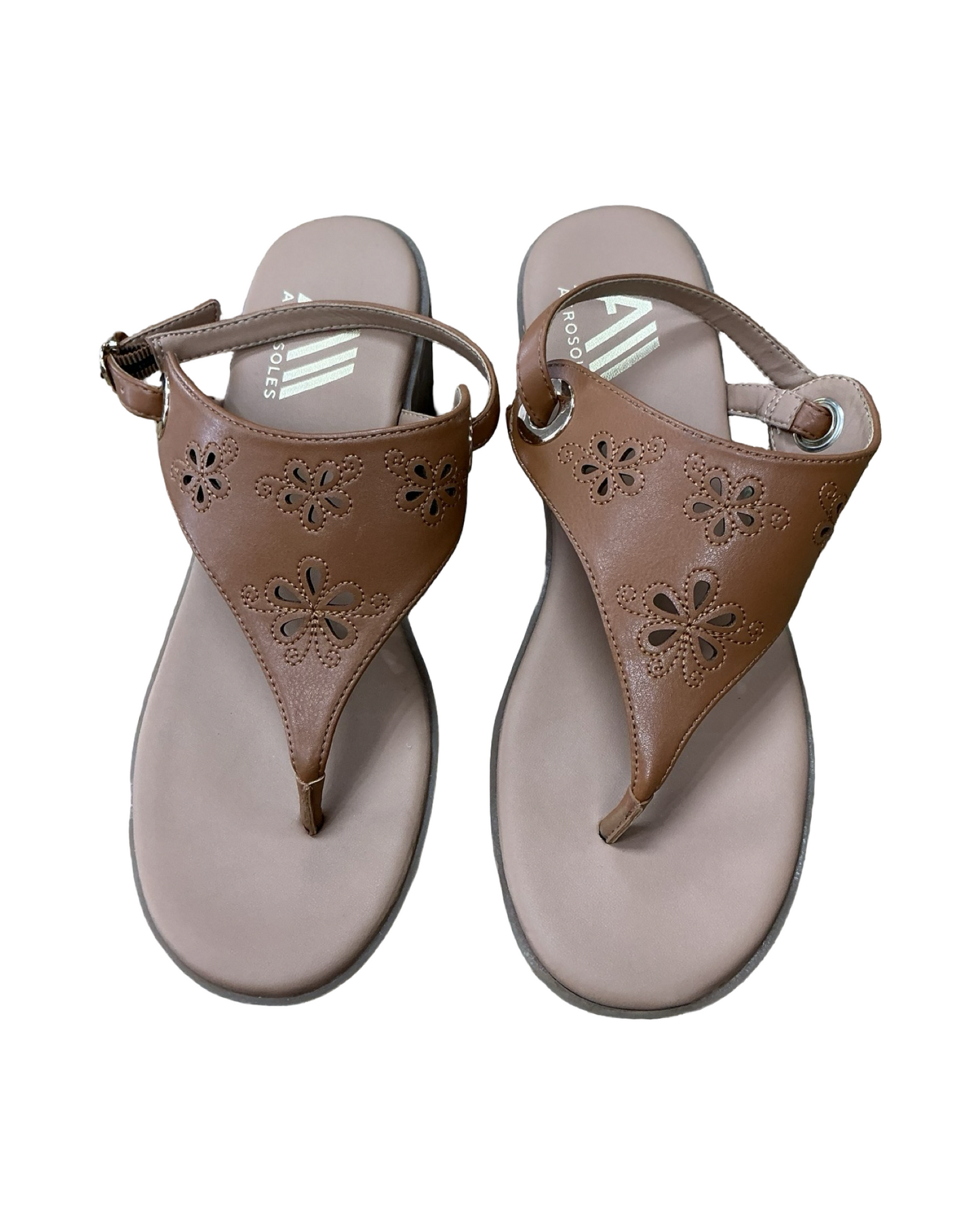 Sandals Heels Wedge By Aerosoles In Tan, Size:7