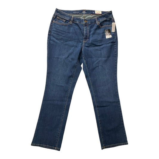 Jeans Straight By St Johns Bay In Blue Denim, Size:16