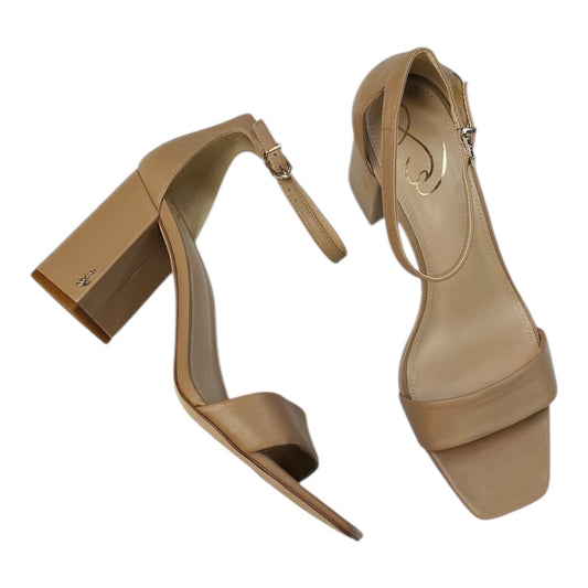 Sandals Heels Block By Sam Edelman In Tan, Size:10