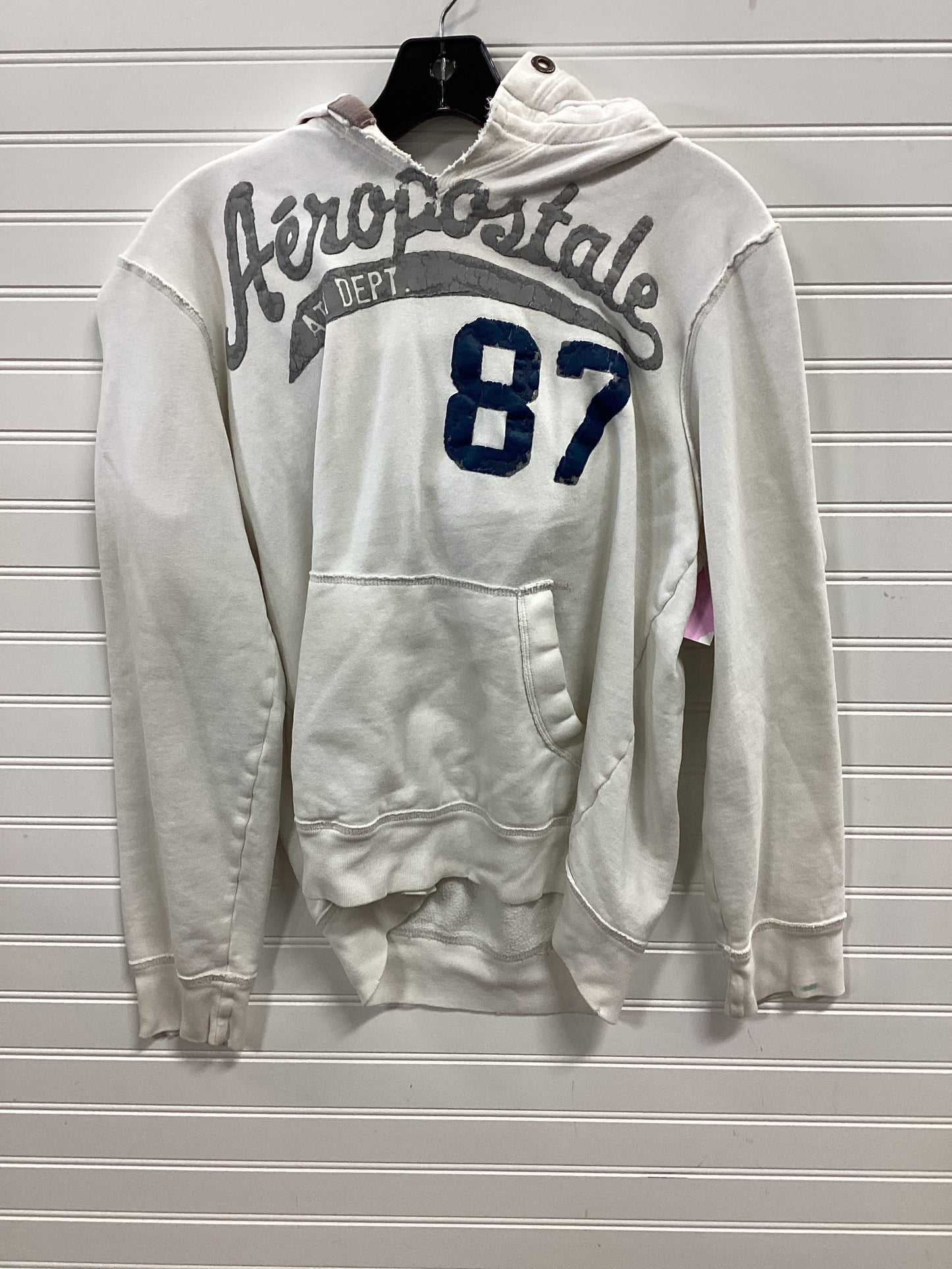 Sweatshirt Hoodie By Aeropostale In White, Size:M
