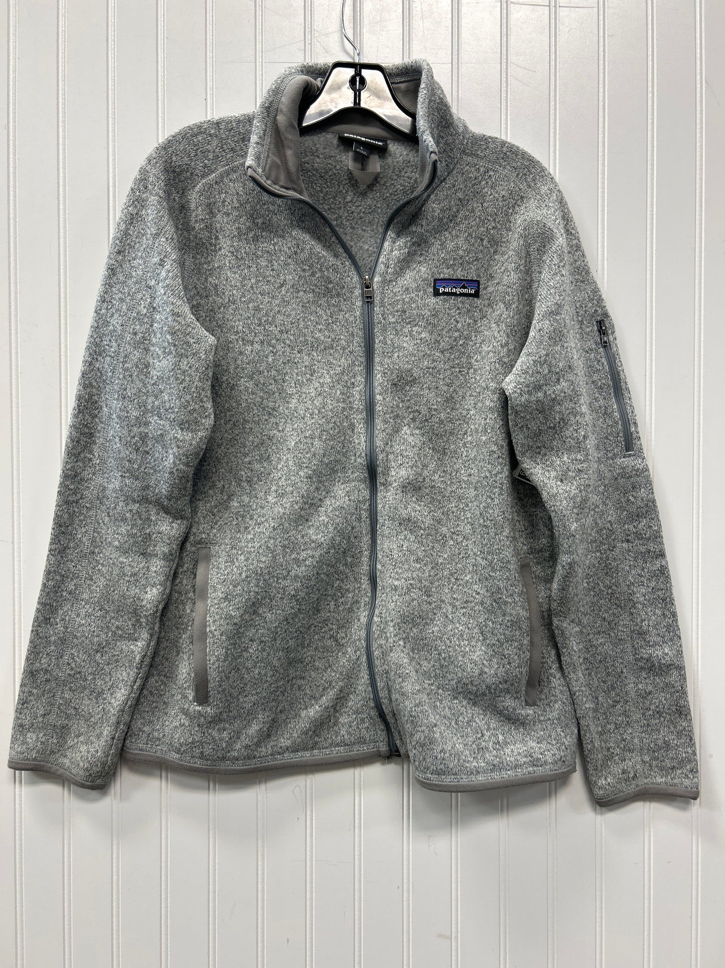 Athletic Jacket By Patagonia In Grey, Size:L