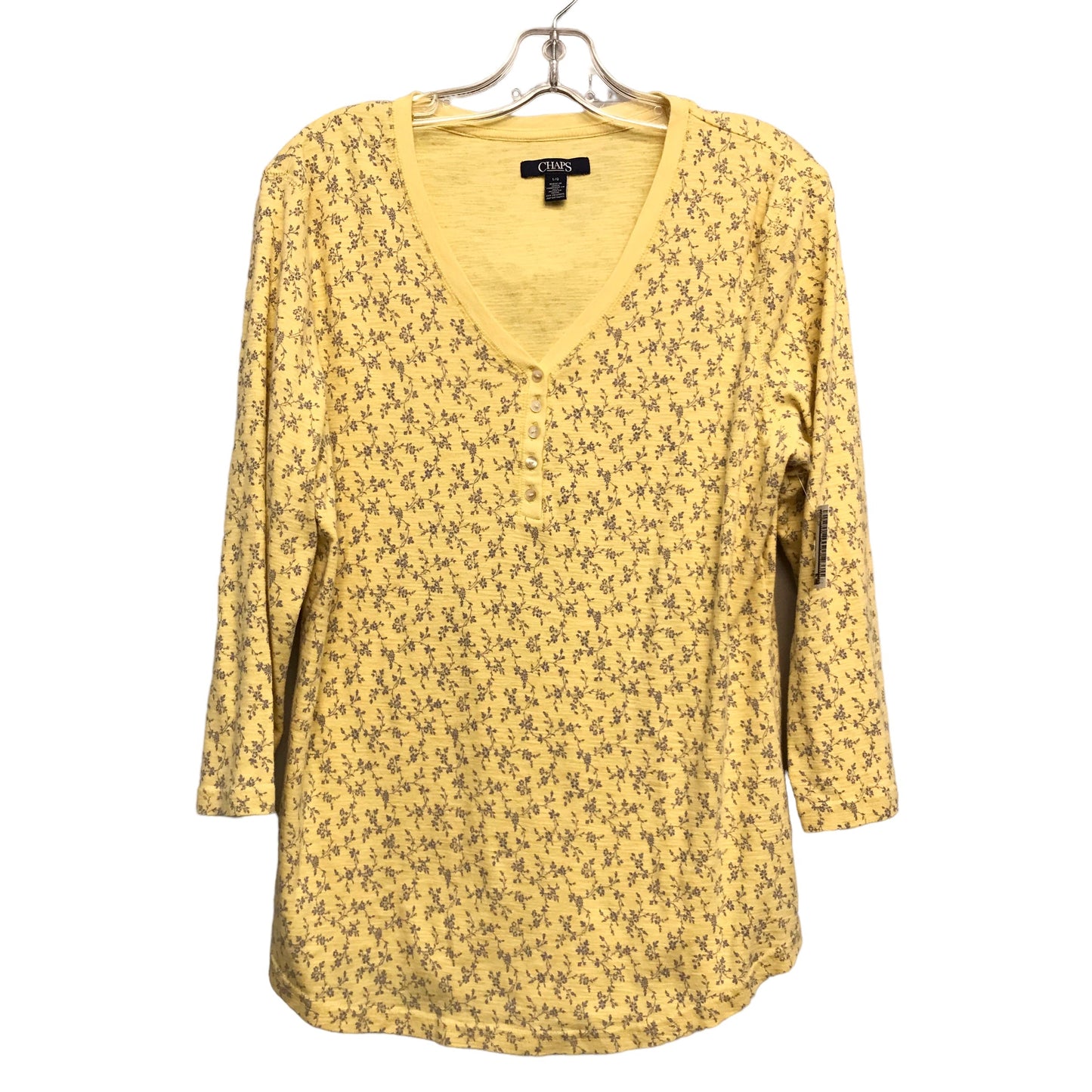 Top Ls By Chaps In Yellow, Size:L