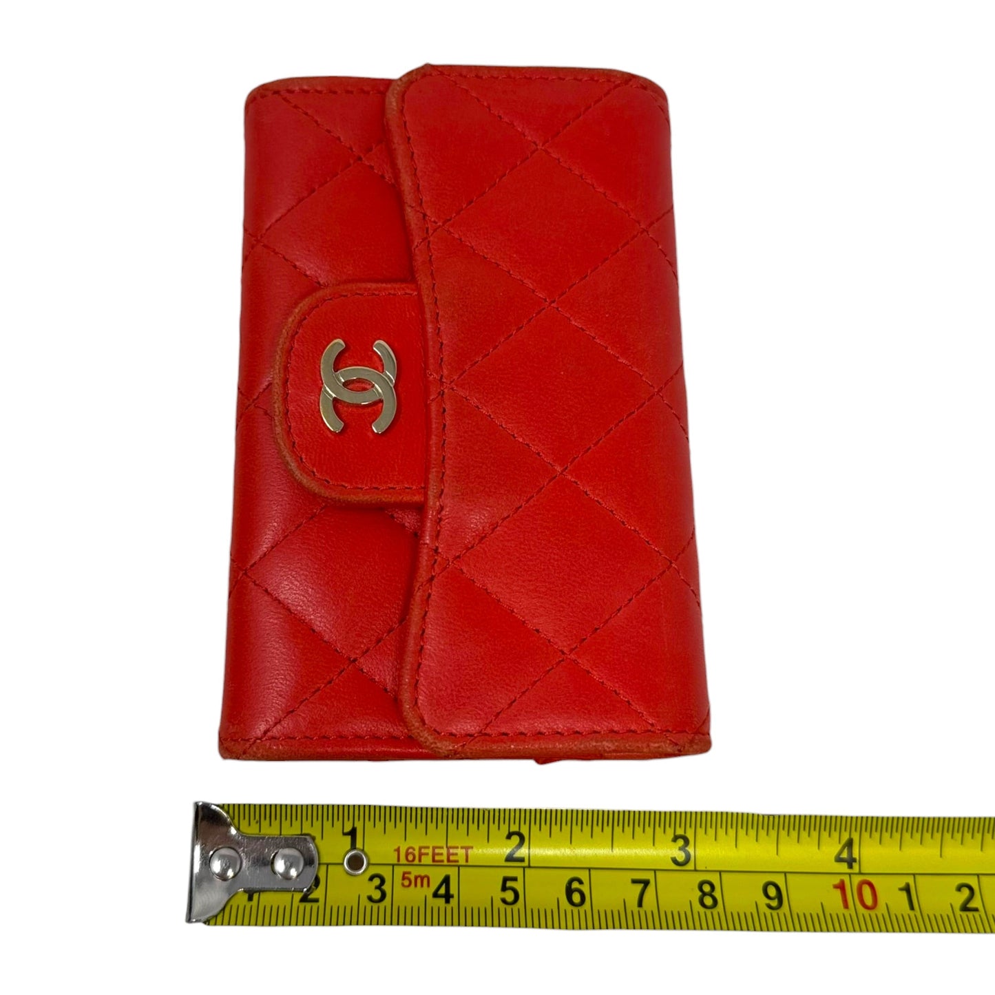 Matelasse Quilted Leather CC Cardholder Wallet Luxury Designer By Chanel, Size: Small
