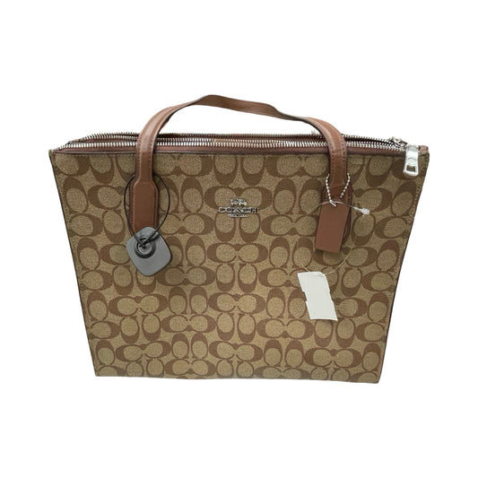 Handbag Designer By Coach In Brown, Size:Large