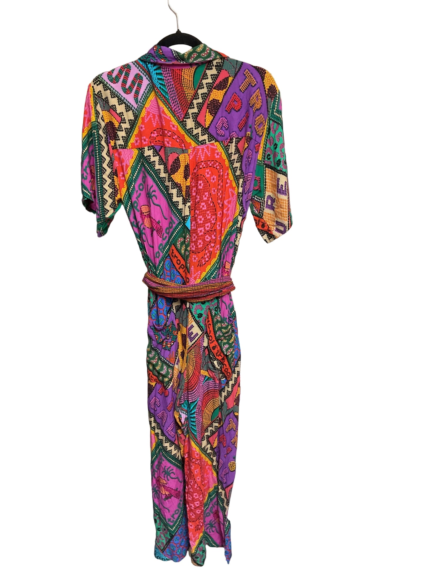 Jumpsuit Designer By Farm Rio In Green & Orange, Size:L