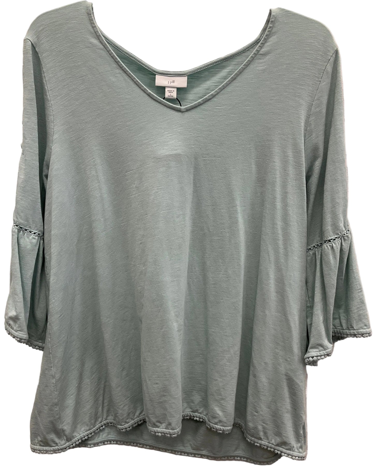 Top 3/4 Sleeve By J. Jill In Aqua, Size: L