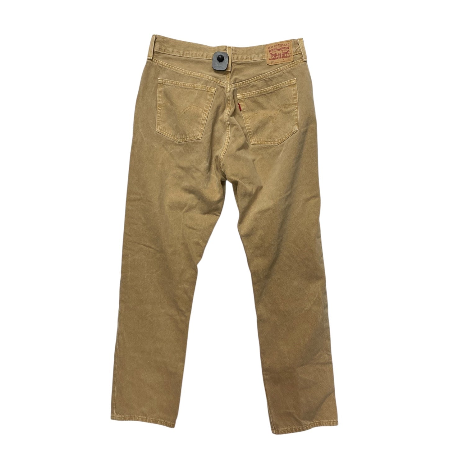 Jeans Straight By Levis In Brown Denim, Size:12