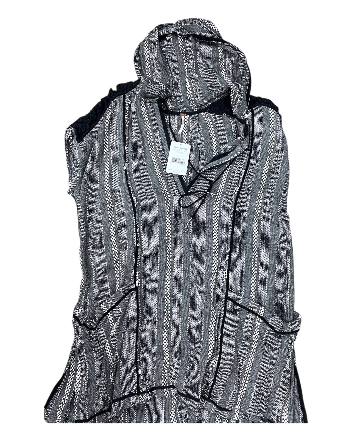 Dress Casual Short By Free People In Grey & White, Size:M