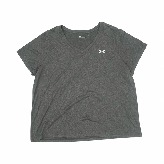 Athletic Top Ss By Under Armour In Grey, Size:2X