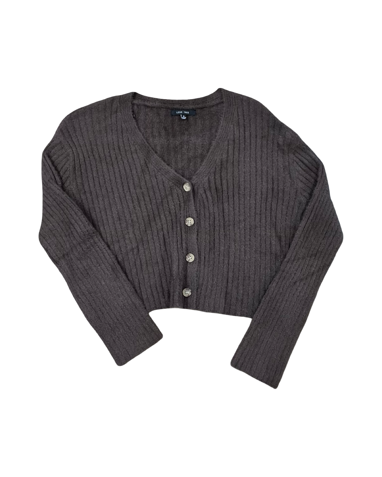 Sweater Cardigan By Love Tree In Brown, Size:S