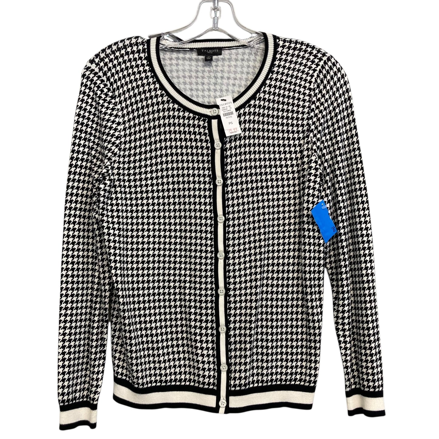 Sweater Cardigan By Talbots In Black & White, Size:Sp