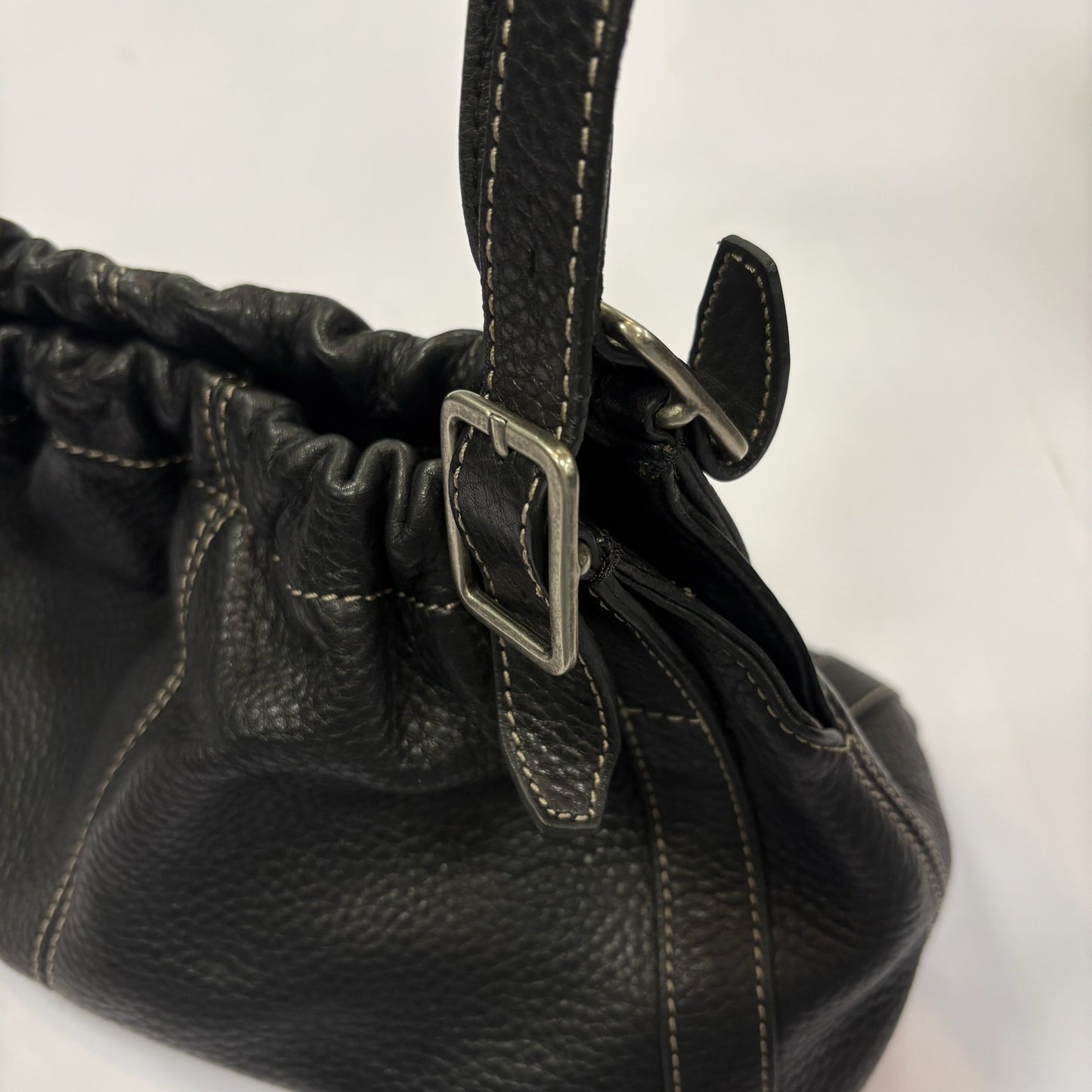 Handbag Leather By Fossil, Size: Small