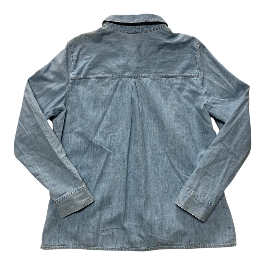 Top Ls By Express In Blue Denim, Size:L