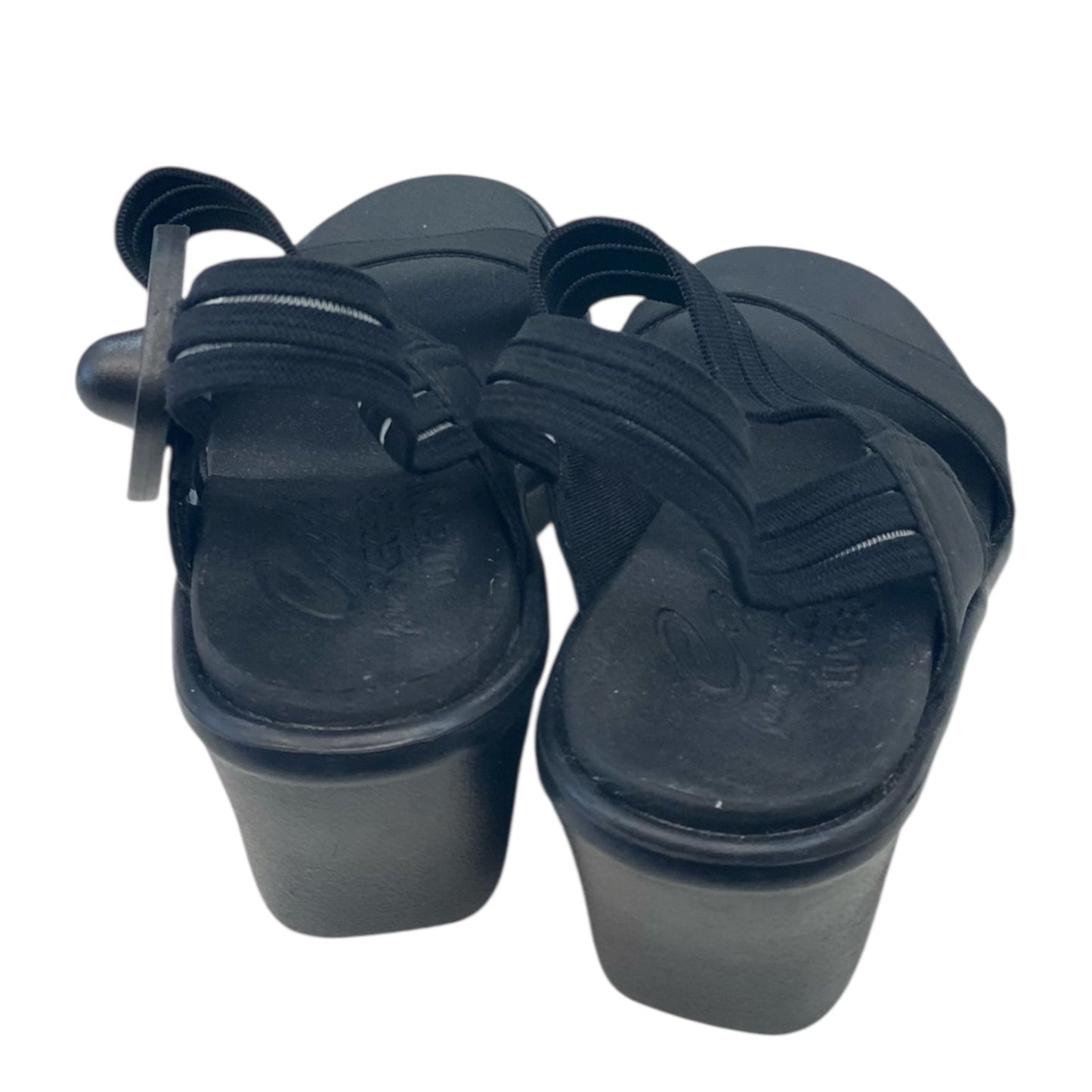 Sandals Heels Block By Skechers In Black, Size:7
