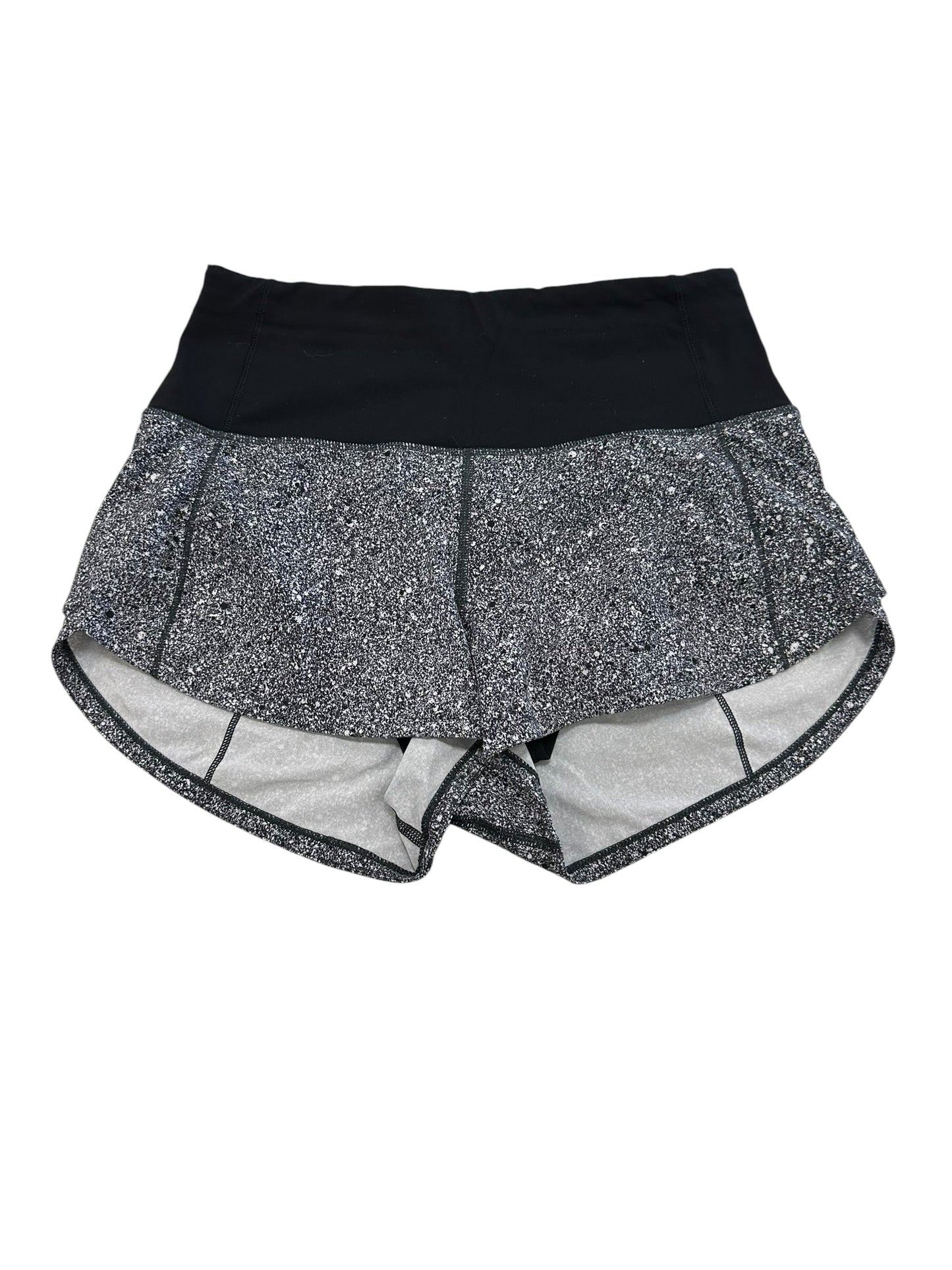 Athletic Shorts By Lululemon In Black & White, Size:Xs