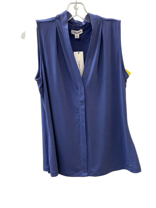 Top Sleeveless By Calvin Klein In Purple, Size:M