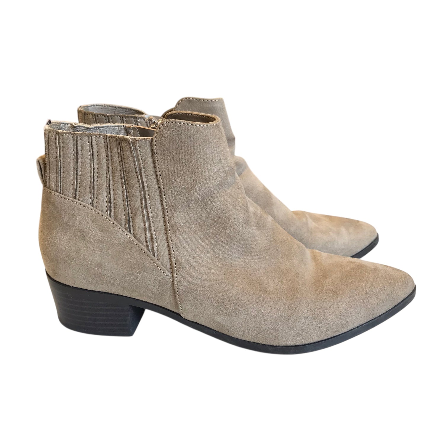 Boots Ankle Heels By Unisa In Brown, Size:7