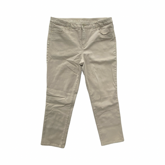 Jeans Cropped By Chicos In Tan, Size:16