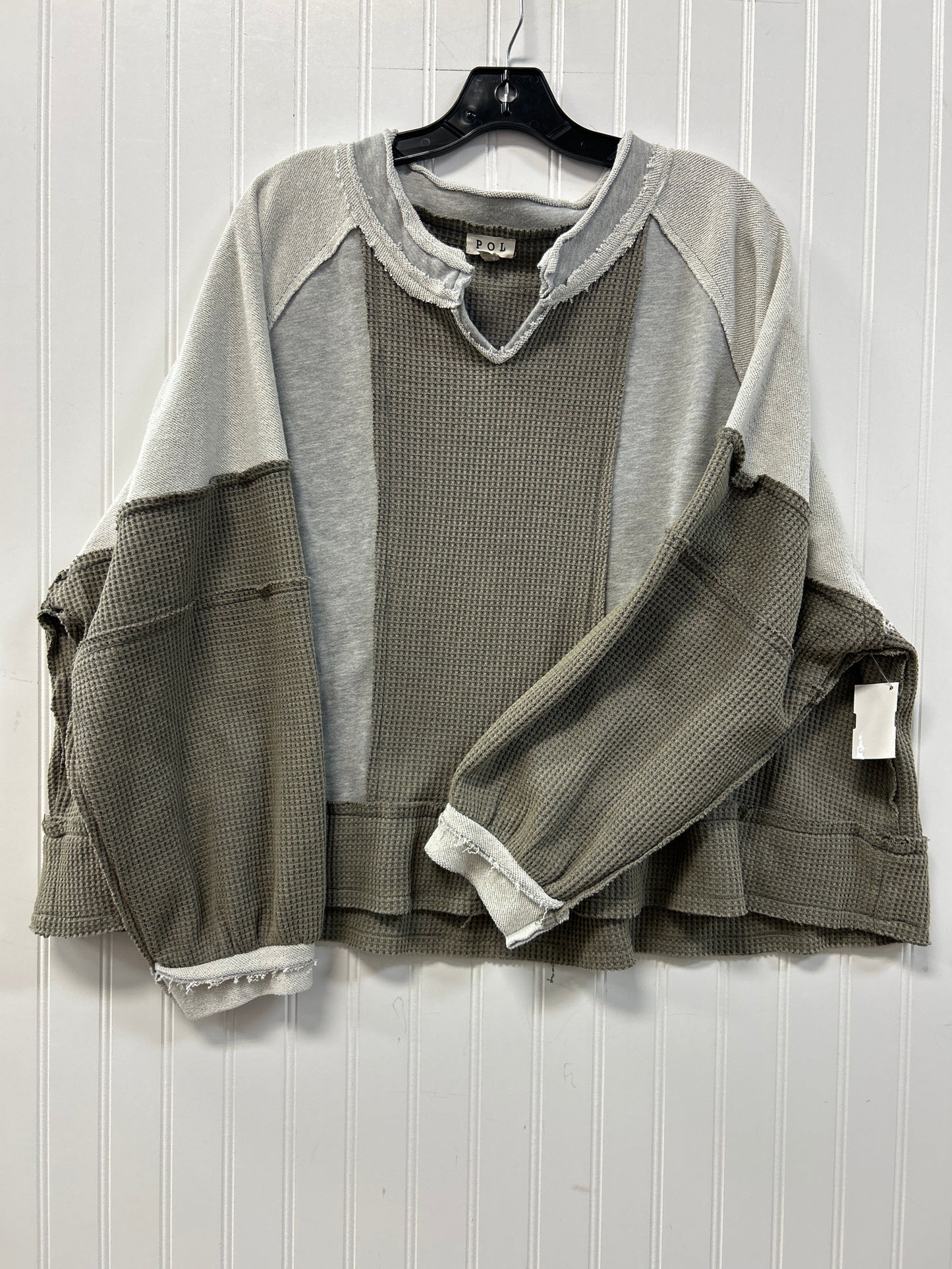 Top Ls By Pol In Grey, Size:M