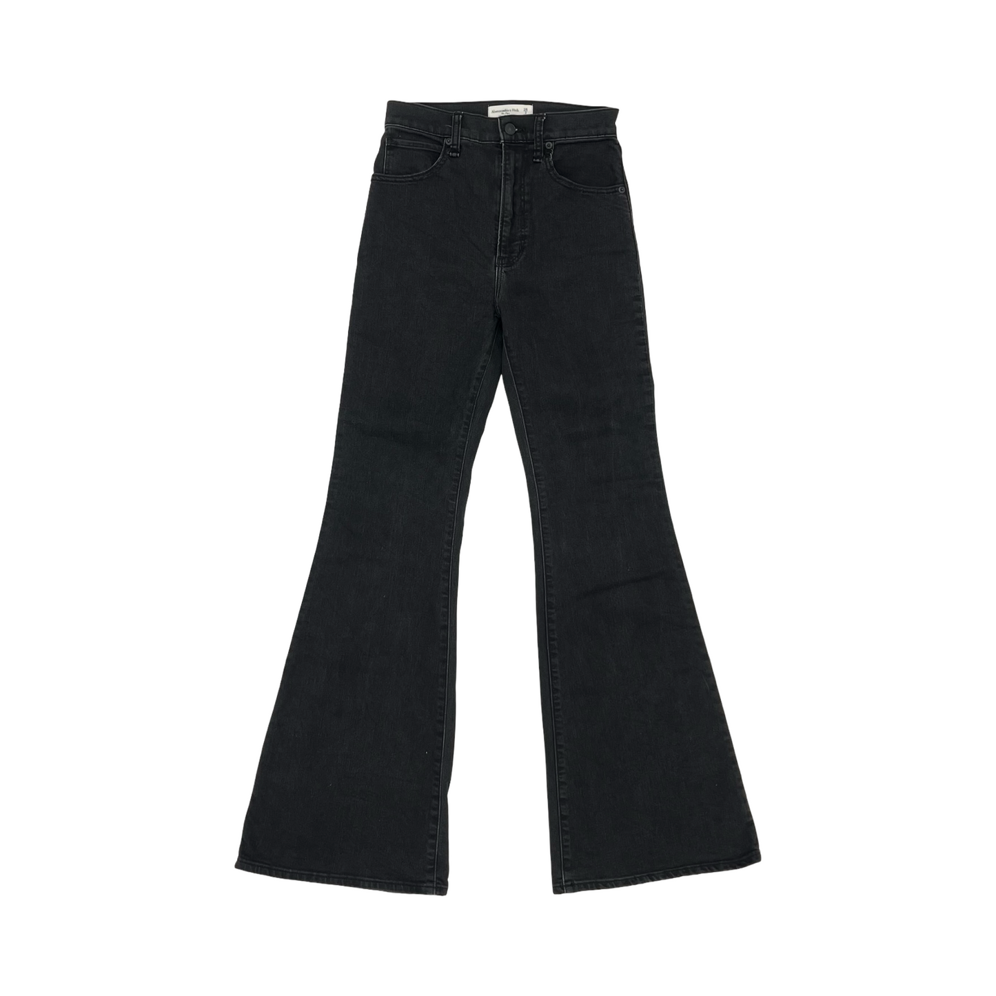 Jeans Flared By Abercrombie And Fitch In Black Denim, Size:2