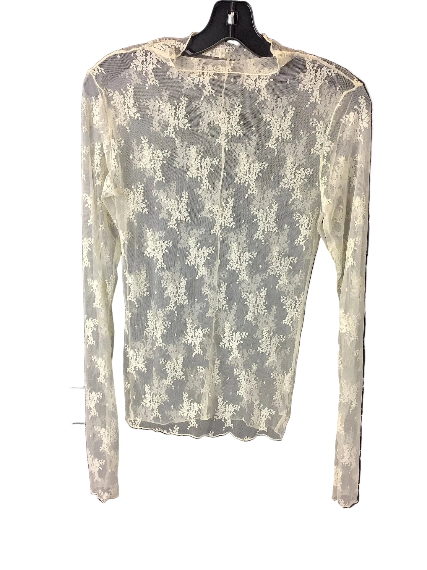 Top Long Sleeve By Free People In Cream, Size: M