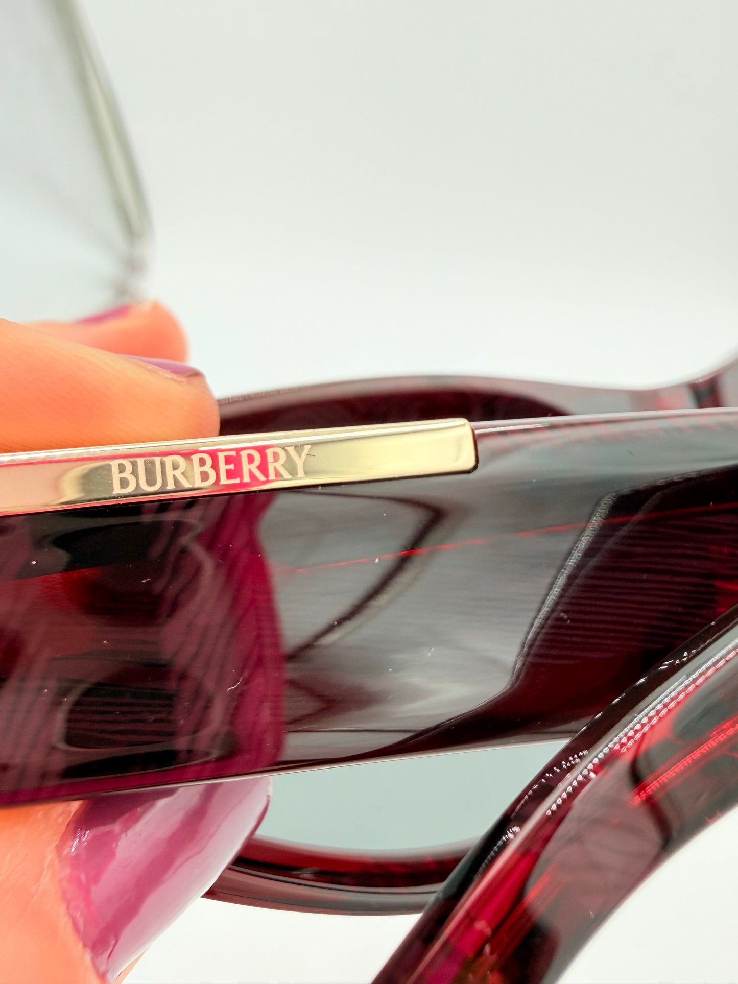 Sunglasses Luxury Designer By Burberry In Maroon