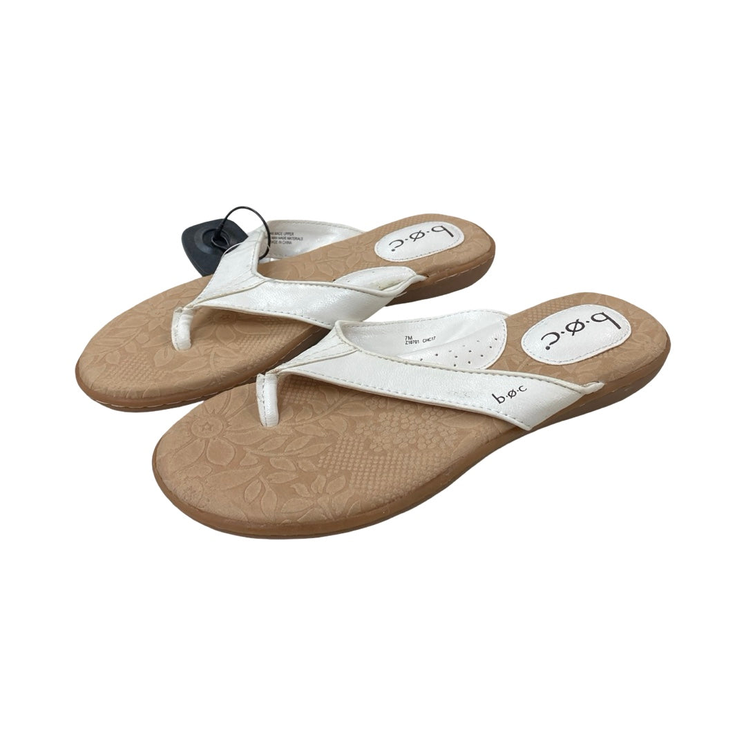 Sandals Flats By Boc In White, Size:7