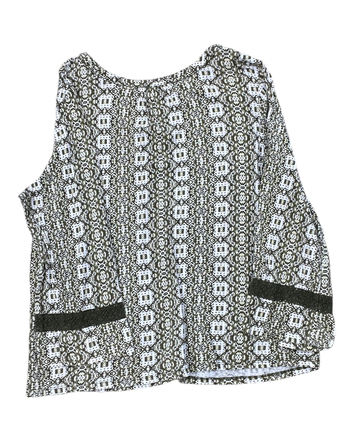 Top Ls By Westport In Green & White, Size:2X