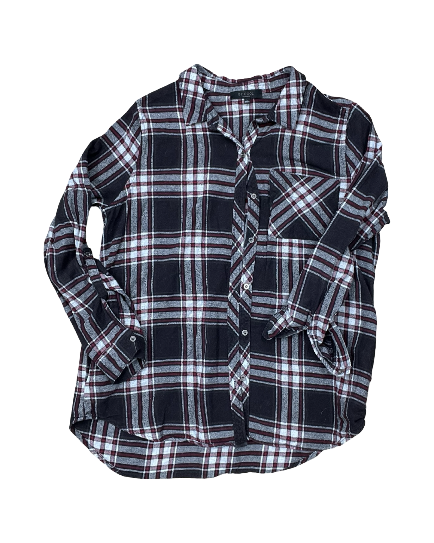 Top Ls By Be Cool In Black & Red, Size:L