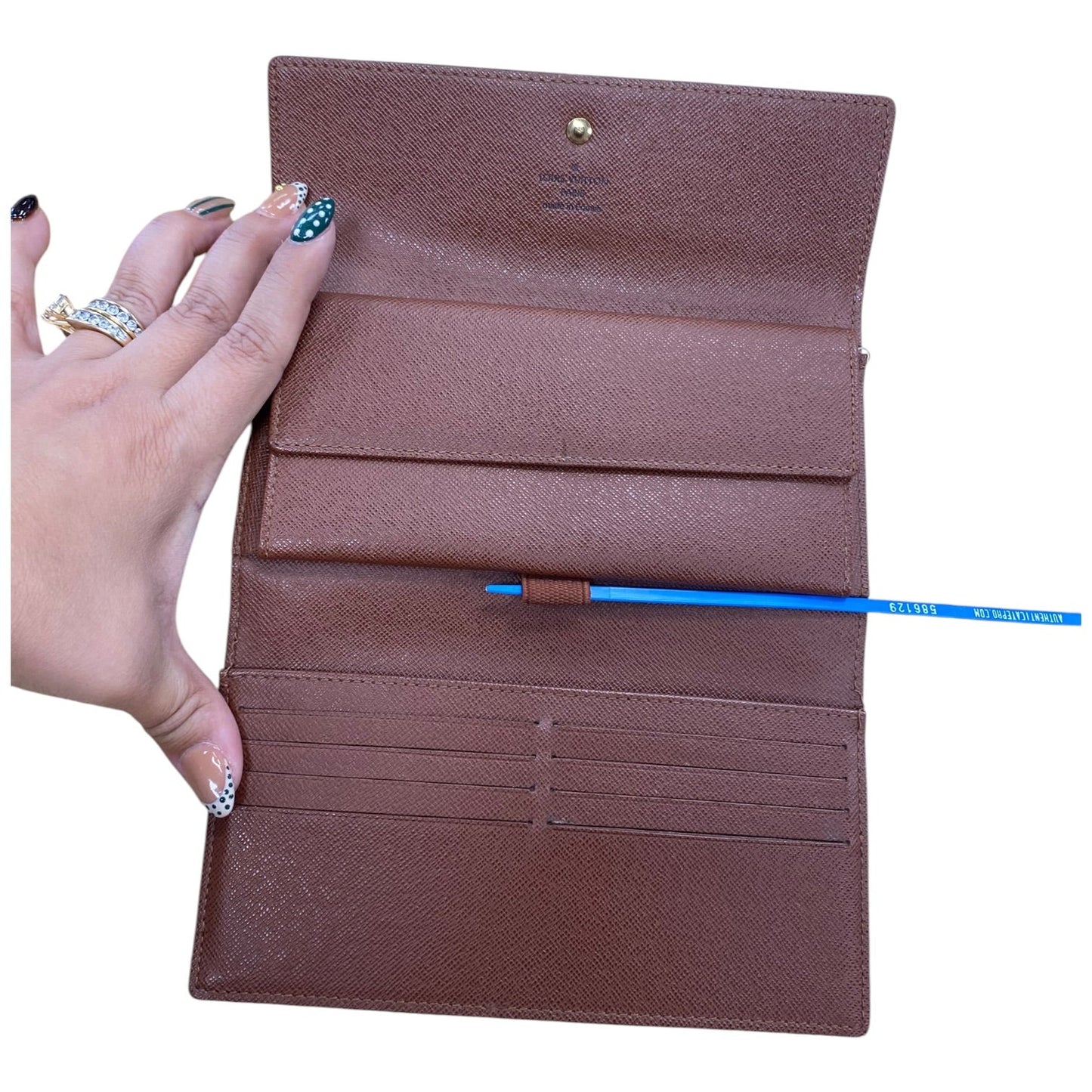 Wallet Luxury Designer By Louis Vuitton In Brown, Size:Medium
