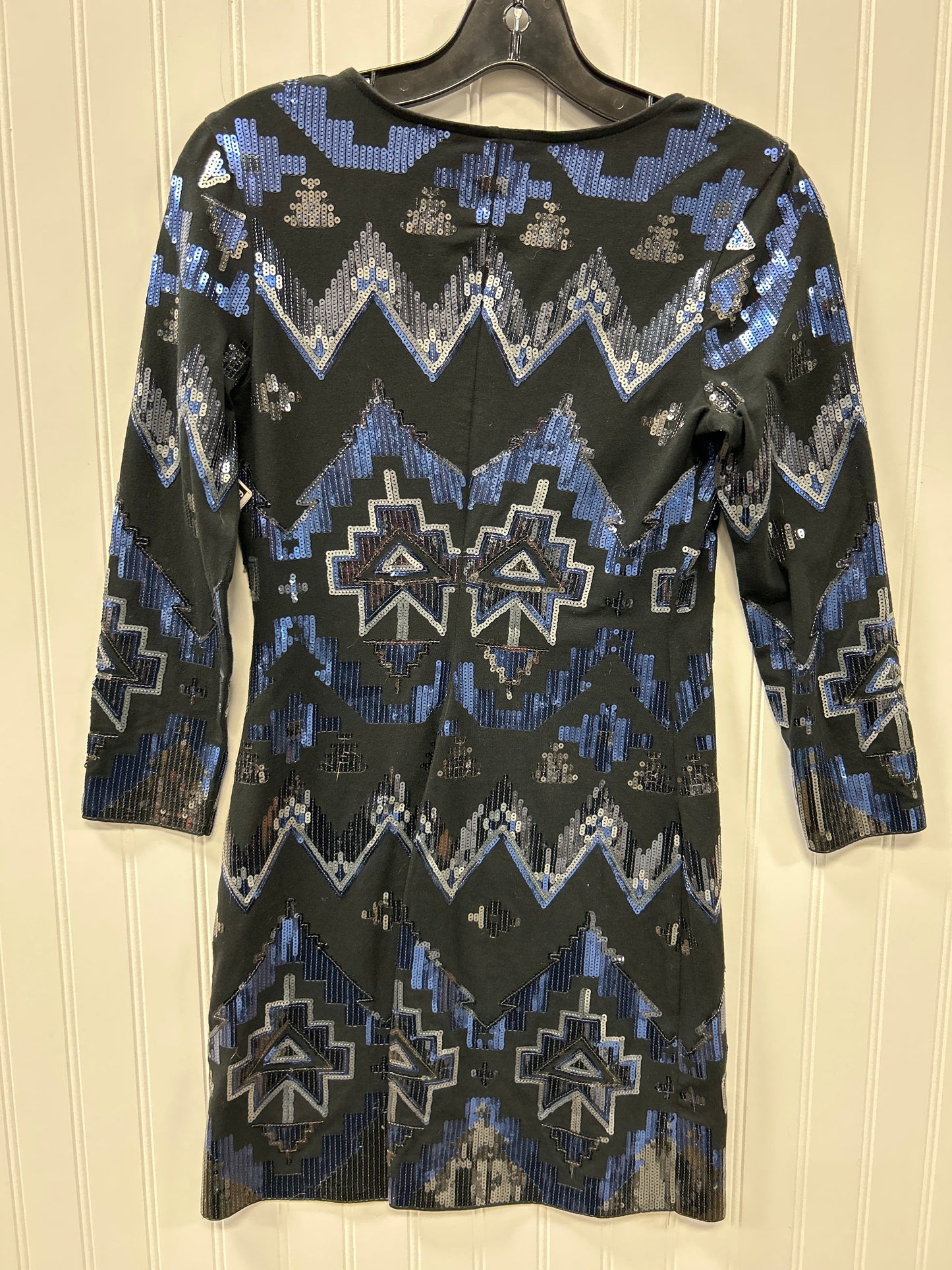 Dress Party Short By Express In Black & Blue, Size:Xs