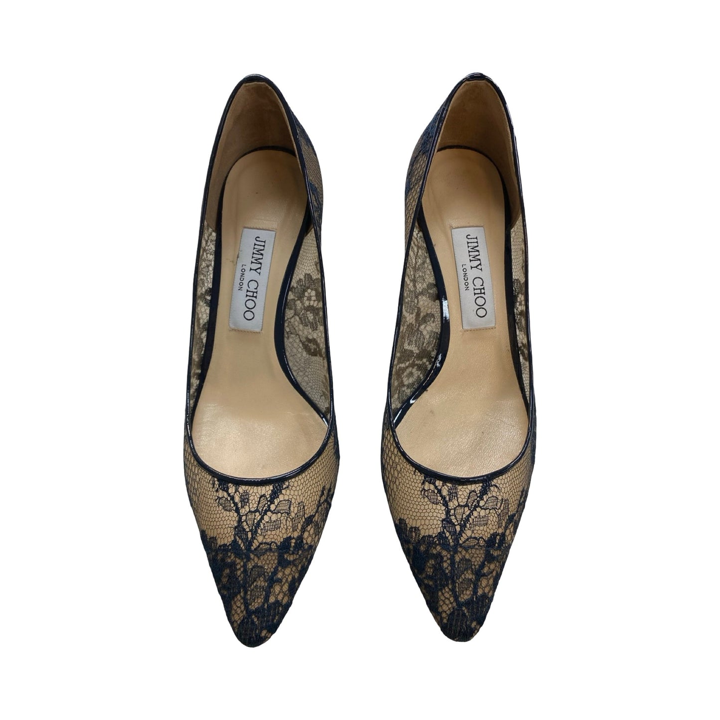 Shoes Luxury Designer By Jimmy Choo In Navy, Size:7.5