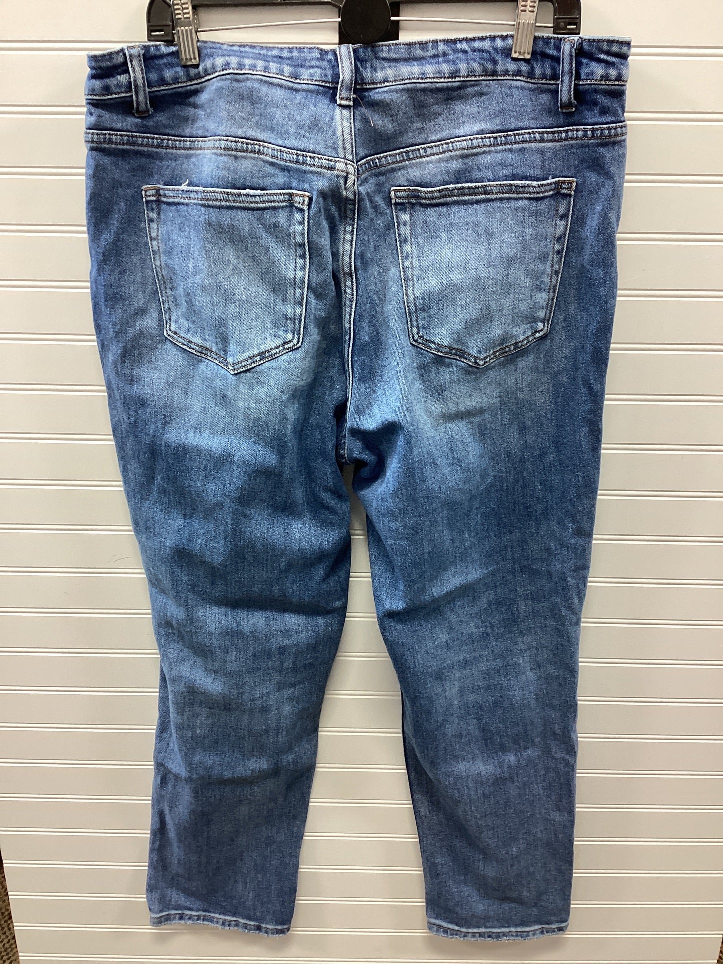 Jeans Straight By Vervet In Blue Denim, Size:12