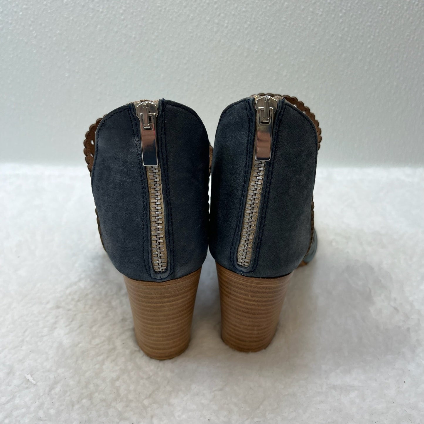 Blue Sandals Heels Block BY RON WHITE size 37