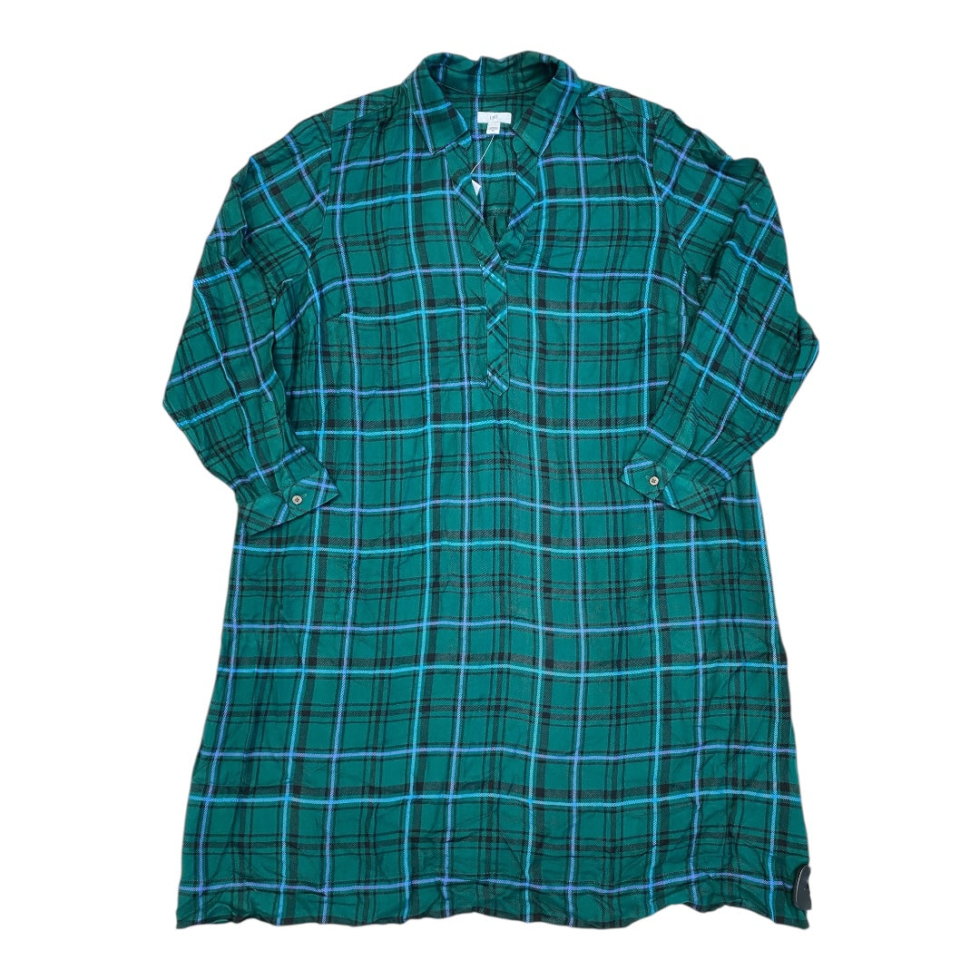 Dress Casual Midi By J. Jill In Plaid Pattern, Size:Xl