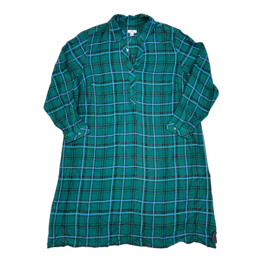 Dress Casual Midi By J. Jill In Plaid Pattern, Size:Xl