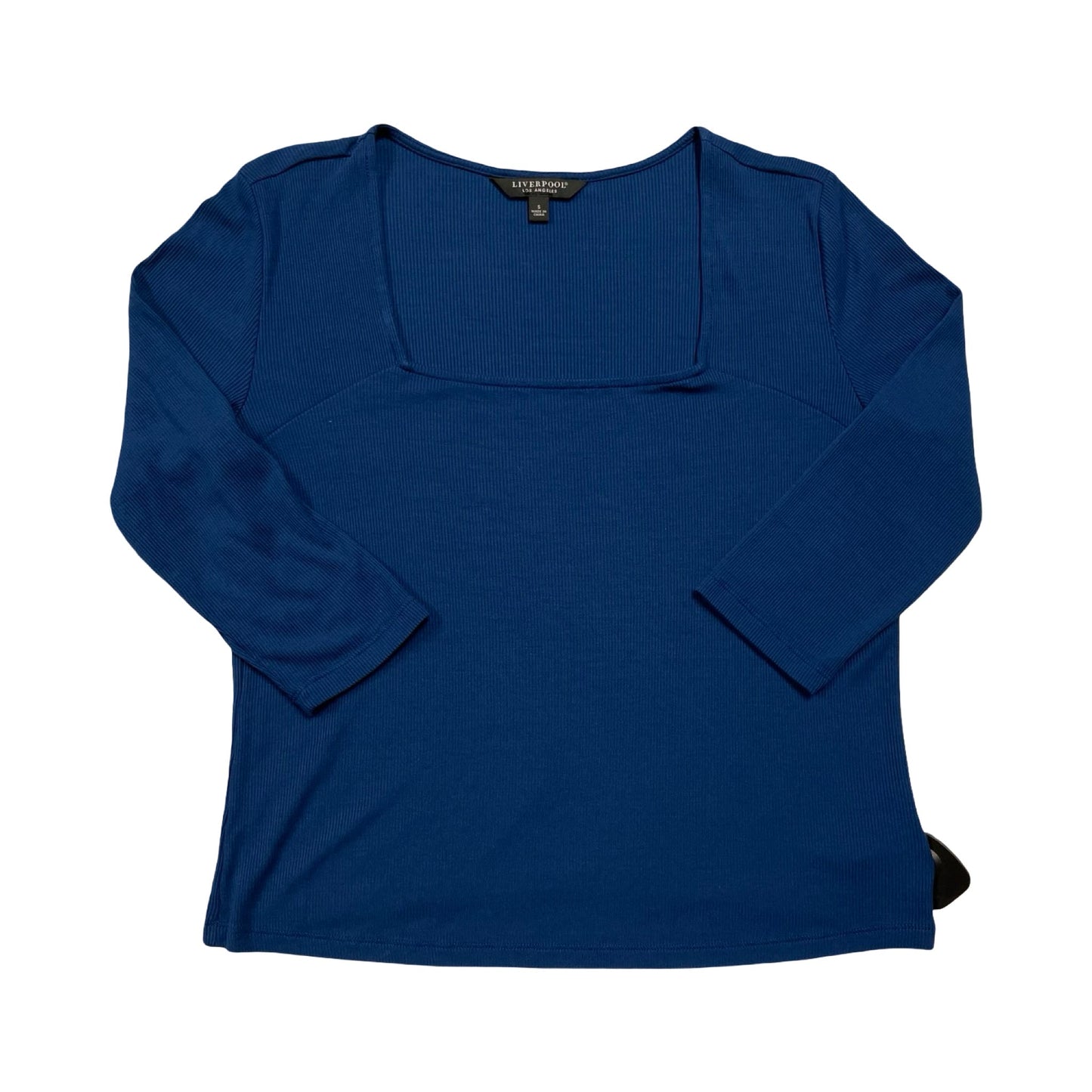 Top 3/4 Sleeve By Liverpool In Blue, Size:S