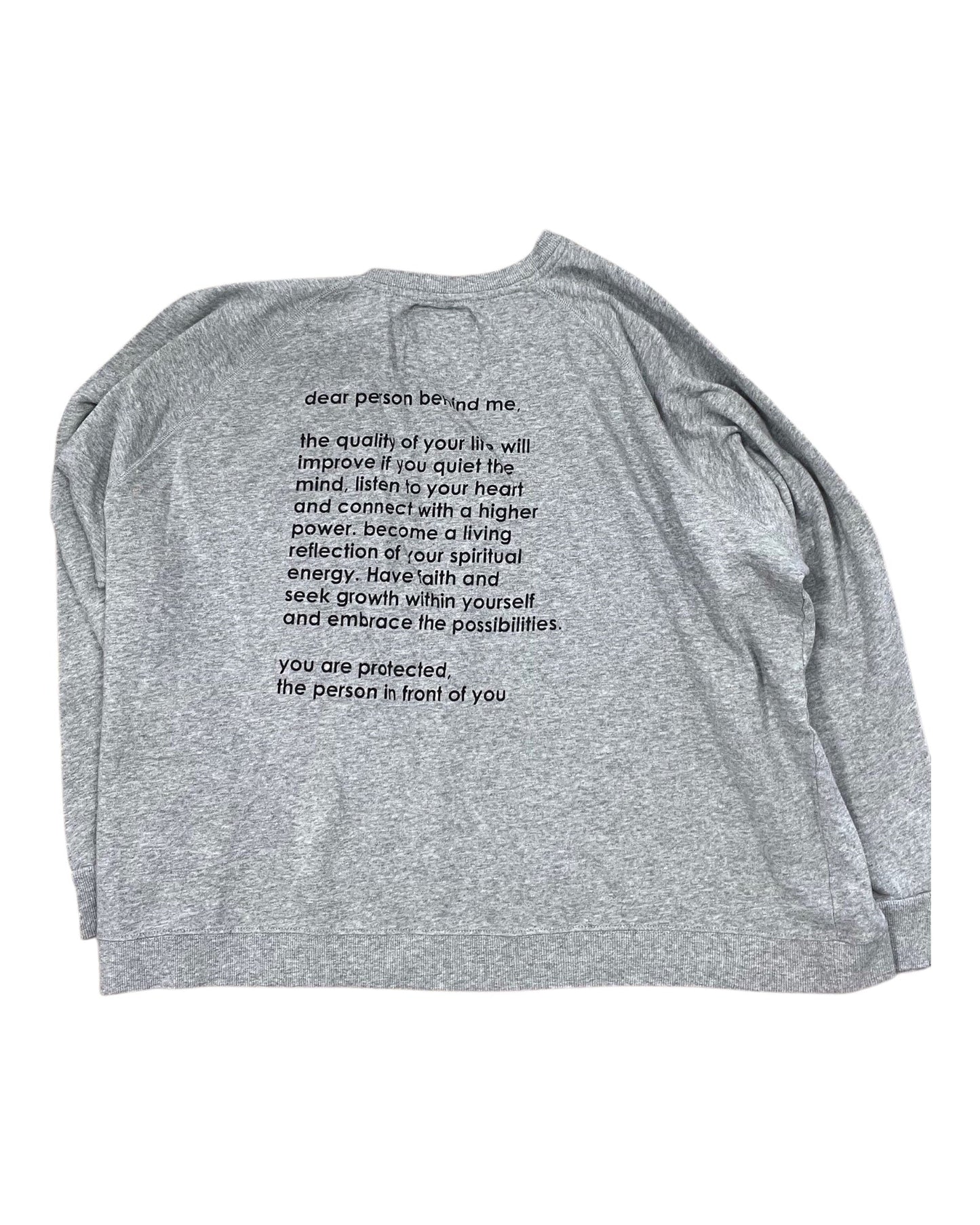Sweatshirt Collar By Peace Love World In Grey, Size:2X
